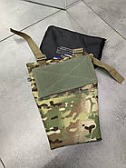 Підсумок фартух напашник для плитоноски, розмір L, Мультикам, WINTAC, Cordura 1000D, сумка під балістичний пакет, фото 4