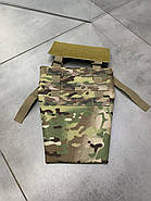 Підсумок фартух напашник для плитоноски, розмір L, Мультикам, WINTAC, Cordura 1000D, сумка під балістичний пакет, фото 6