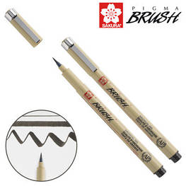 Лайнер Sakura пензель PIGMA Brush, Чорний (084511352087)