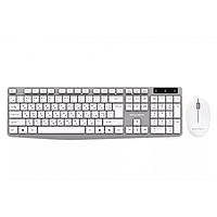 Тор! Клавіатура з мишкою комп'ютерні бездротові GRUNHELM KBM-4600WL Комплект Білий