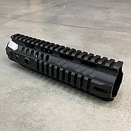 Цівка 21 см для AR15 з планками Пікатінні, колір — Чорний, LD Turkish, фото 2