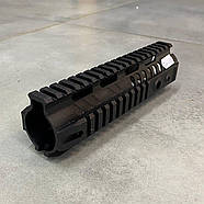 Цівка 21 см для AR15 з планками Пікатінні, колір — Чорний, LD Turkish, фото 3