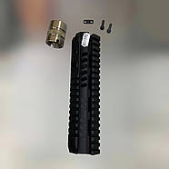 Цівка 21 см для AR15 з планками Пікатінні, колір — Чорний, LD Turkish, фото 10