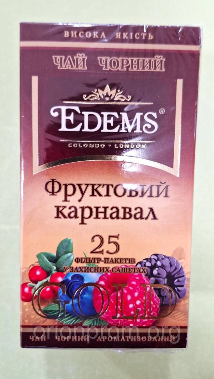 Чай Edems Фруктовий карнавал 25 пакетів чорний