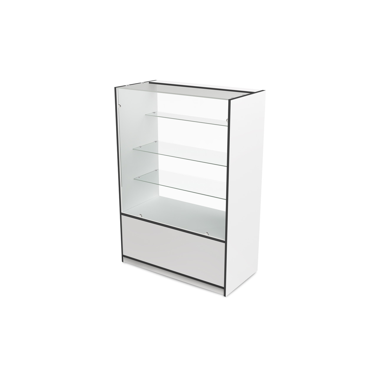 Вітрина зі скляними полицями