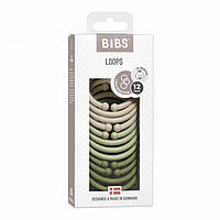 Детская подвеска Игрушка Bibs Loops 12 шт в упаковке Vanilla Sage Olive от 0+ мес