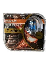 Лампа 12V H4 60/55W (вусики) Р43 +200% OSRAM LAZER [64193NB200]