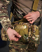 Сумка тактическая нагрудная модульная молли на 5 л МТК мультикам Армейская нагрудная сумка