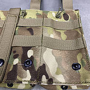 Армійський підсумок на 3 магазини, WINTAC, сумка на 3 магазини для АК, Мультикам, Cordura 1000D, фото 7