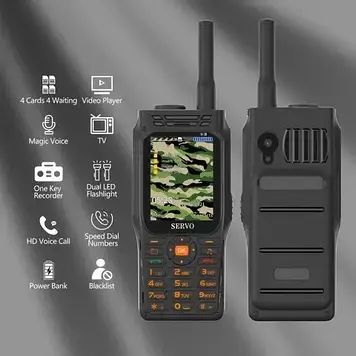 SERVO X3 Plus Black – Телефон Рація PTT Walkie Talkie