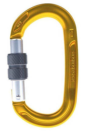 Карабін з муфтою Singing Rock Oxy BC Screw (Gold), фото 1