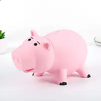 Копилка свинка ярко розовая 20 см, детский сейф для хранения монет