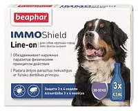 Капли противопаразитарные Beaphar Immo Shield Беафар для собак с силиконовым маслом 30-50 кг 3 пипетки
