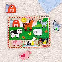 Дерев´яні пазли сортери на фермі . Melissa & Doug Farm Animal