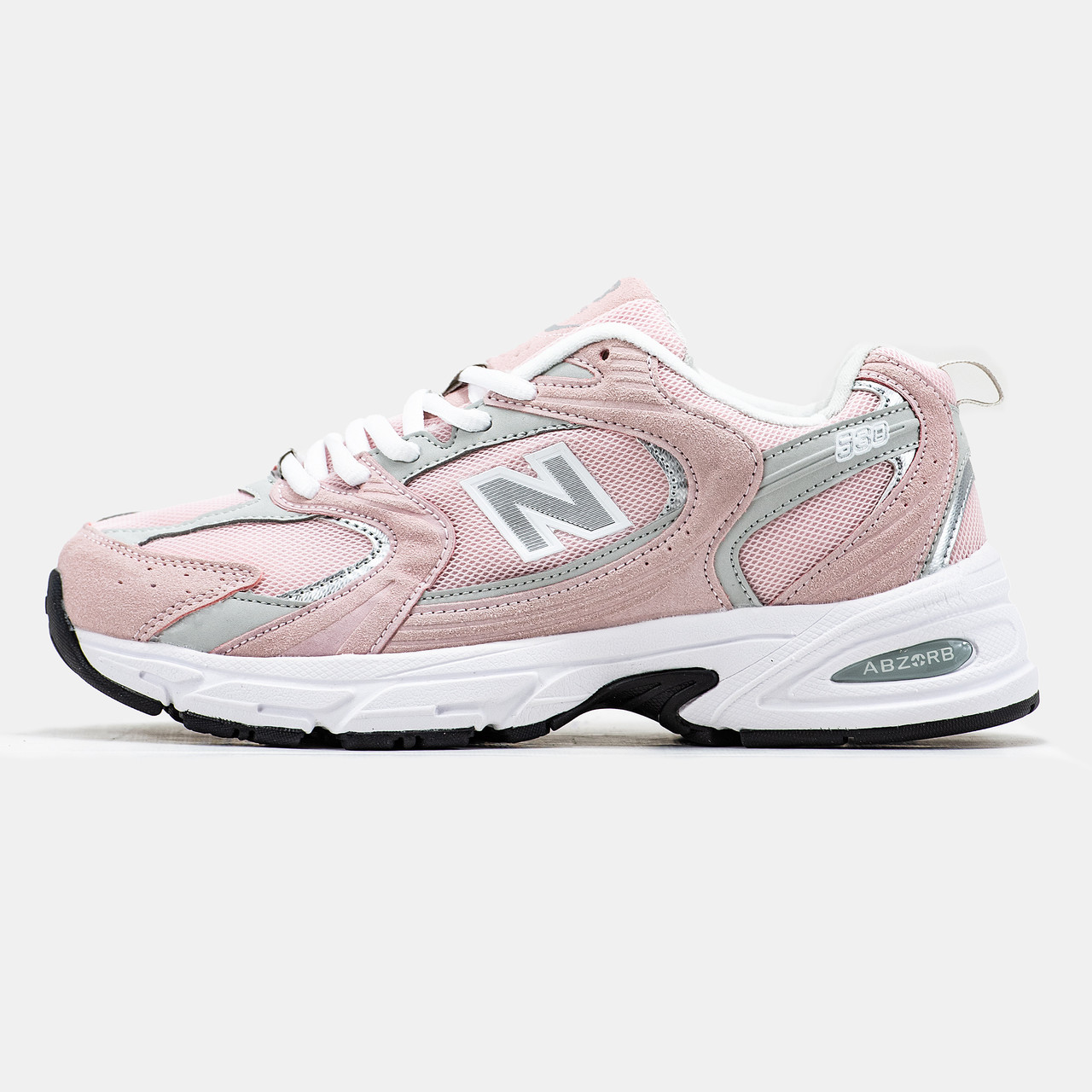 Жіночі кросівки New Balance 530 Pink Silver White, рожеві замшеві кросівки нью беленс 530 ню беланс NB 530 нб, фото 1