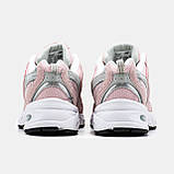 Жіночі кросівки New Balance 530 Pink Silver White, рожеві замшеві кросівки нью беленс 530 ню беланс NB 530 нб, фото 6
