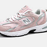 Жіночі кросівки New Balance 530 Pink Silver White, рожеві замшеві кросівки нью беленс 530 ню беланс NB 530 нб, фото 9