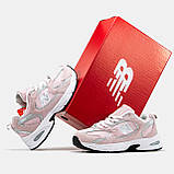 Жіночі кросівки New Balance 530 Pink Silver White, рожеві замшеві кросівки нью беленс 530 ню беланс NB 530 нб, фото 4
