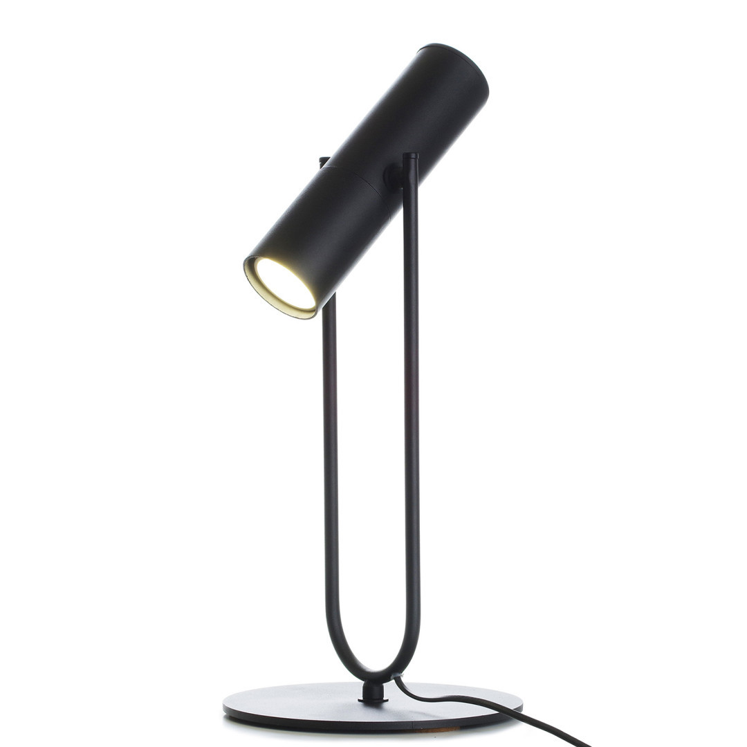 Настільна лампа чорна металева на 1 лампу GU10 19.5х45.5 см