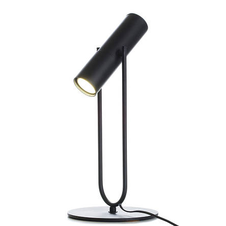 Настільна лампа чорна металева на 1 лампу GU10 19.5х45.5 см, фото 1