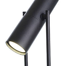 Настільна лампа чорна металева на 1 лампу GU10 19.5х45.5 см, фото 5