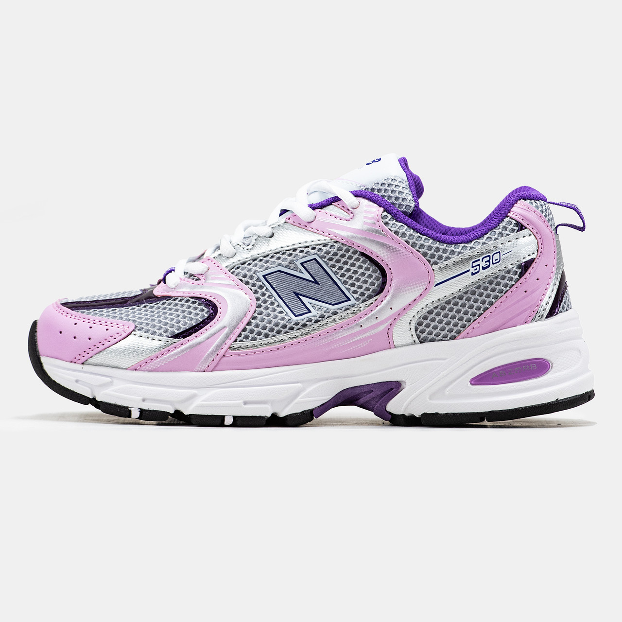 Жіночі кросівки New Balance 530 Pink Grey, рожеві шкіряні кросівки нью беленс 530 ню беланс NB 530 нб, фото 1