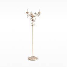 Торшер на 3 лампи Е14 метал/кераміка крем/золото/патина 48.5х153.5 см