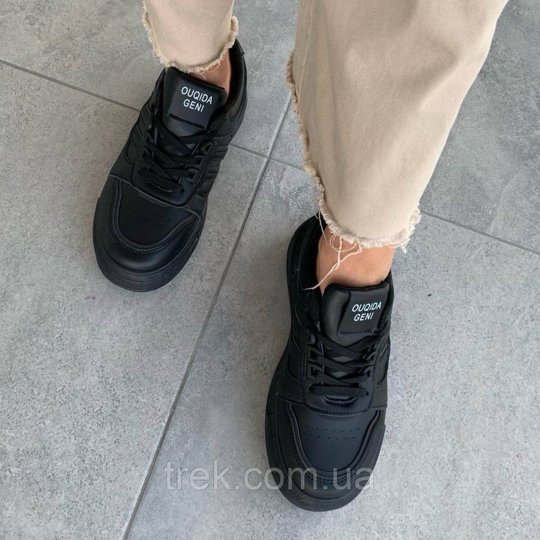 Кросівки екошкіра чорні /23171/ 39р, фото 1