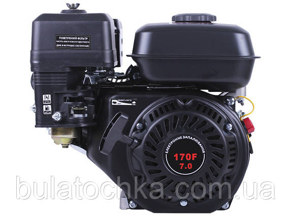 ДВИГУН 170F TT (7 Л.С.) БЕНЗИН ПІД ШПОНКУ ДІАМЕТР 19 ММ + ШКІВ, фото 2