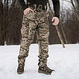 Тактичні зимові штани 4 кишені на флісі Grifon піксель, фото 2