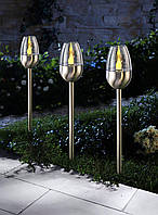 Садовий світильник Strend Pro Candle, сонячна, 1x LED, нержавіюча сталь, 6x28 см,