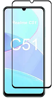 Загартоване захисне скло на Realme C51 з Чорною рамкою