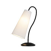 Настольная лампа металлическая белая с абажуром на 1 лампу Е14 44х35 см