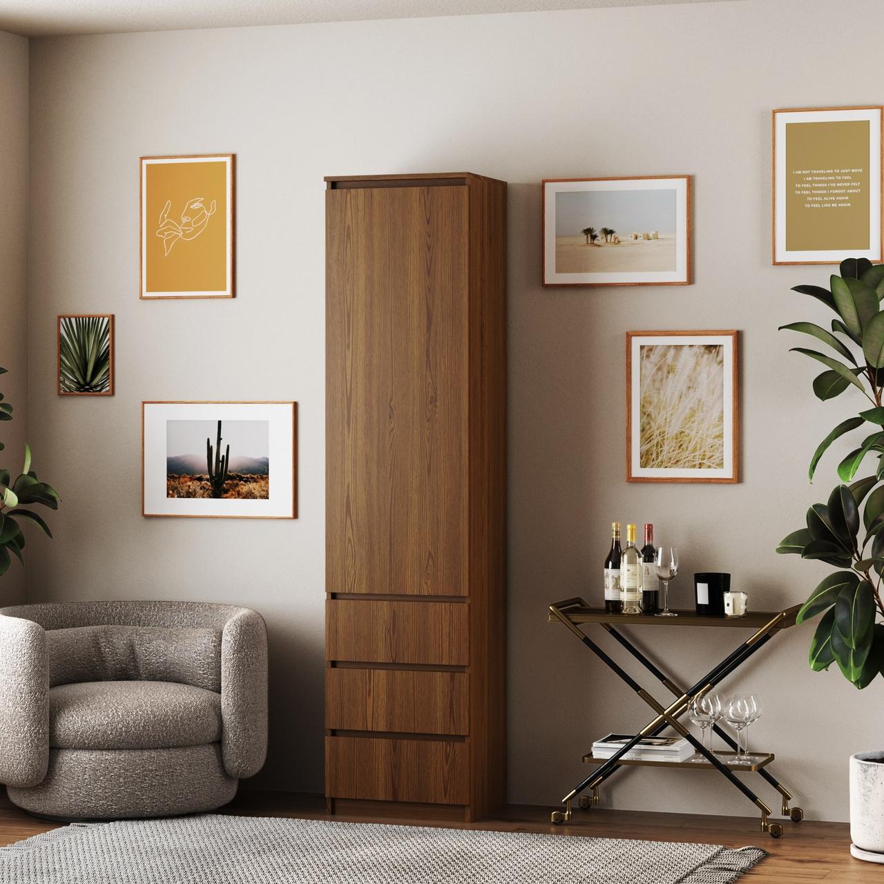 Шафа з шухлядами та полицями 2110х500х520 мм Дуб Родос, фото 1