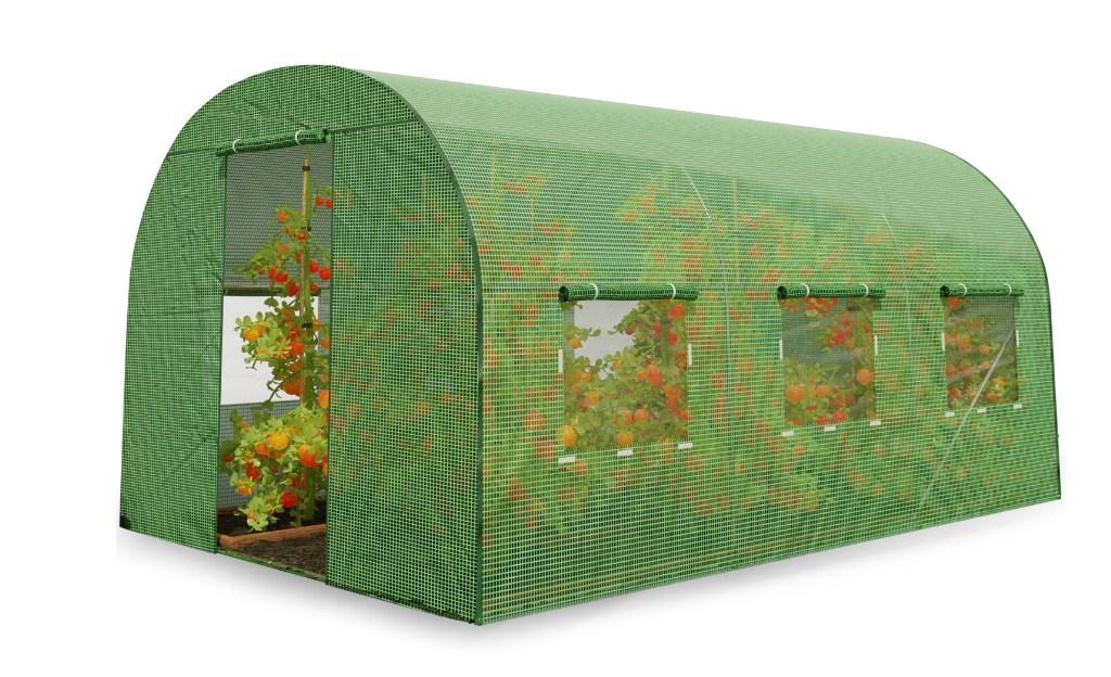 Теплиця садовий тунель 3 × 2 × 2 м Plonos зелений 4910-А, фото 1