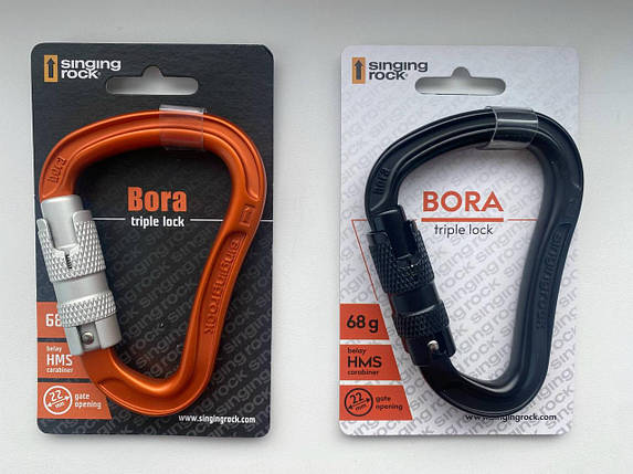 Карабін з муфтою Singing Rock Bora Triple Lock (Orange), фото 3