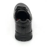 Чоловічі чорні шкіряні кросівки на шнурівці Міда весна-осінь 112227(1) розмір 40, фото 6