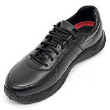 Чоловічі чорні шкіряні кросівки на шнурівці Міда весна-осінь 112227(1) розмір 40, фото 8