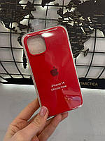 Чехол-накладка Silicone Case с микрофиброй для iPhone 14, чехол-бампер для Айфон 14 (Цвет: Красный)