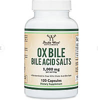 Double Wood Ox Bile Acid Salts, желчные кислоты , 120 капсул