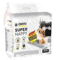 Пеленки Croci Super Nappy одноразовые с активным углем для собак котов 84 Х 57 см 60 шт.