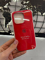 Чехол-накладка Silicone Case с микрофиброй для iPhone 14 Pro,чехол с микрофиброй для Айфон 14 Про(Красный)