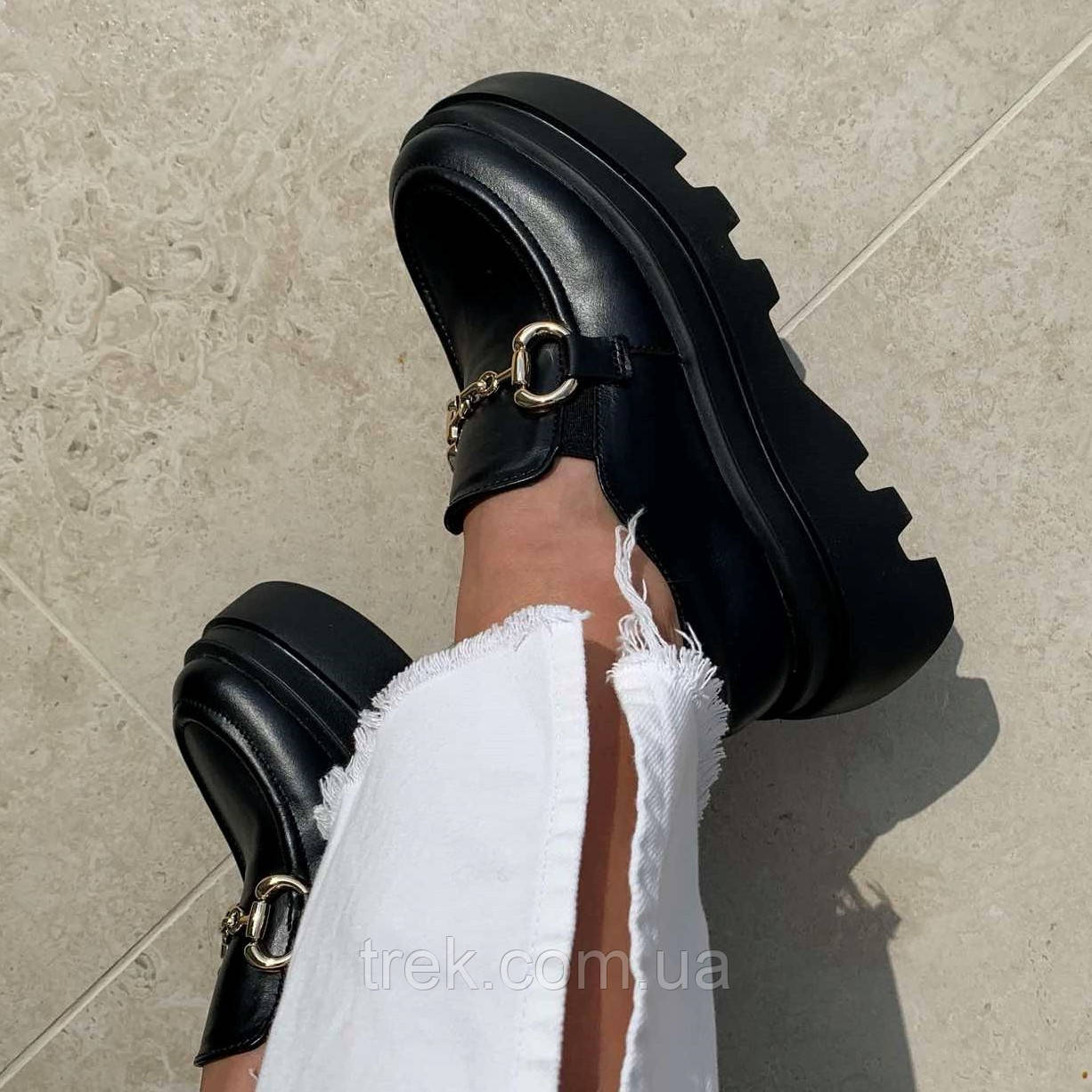 Туфлі жіночі шкіряні чорні /23109/ 39р, фото 1