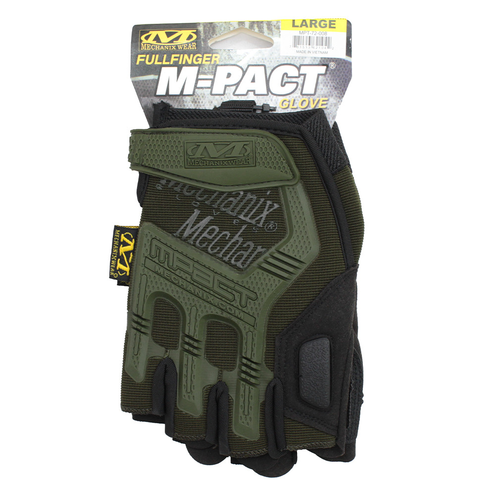 Тактичні рукавички без пальців MECHANIX PRC Mpact Pro олива