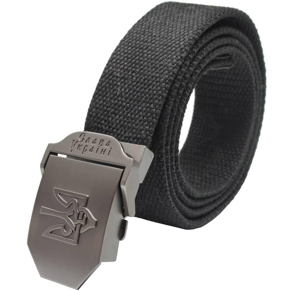 Ремінь з Тризубом "Слава Україні" чорний