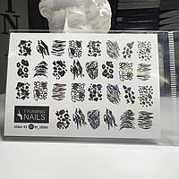 Наклейки металлизированные слайдеры для дизайна ногтей 43 TYUNING NAILS