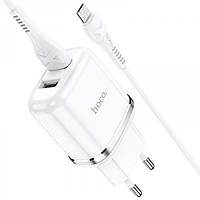 Тор! Сетевое зарядное устройство Hoco N4 Aspiring 2USB 2.4A micro-USB Белый
