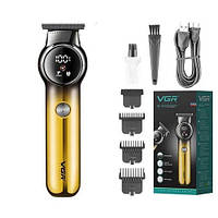 Профессиональная машинка для стрижки волос VGR V-989 LED Display насадки, SL, аккумулятор, Хорошее качество,