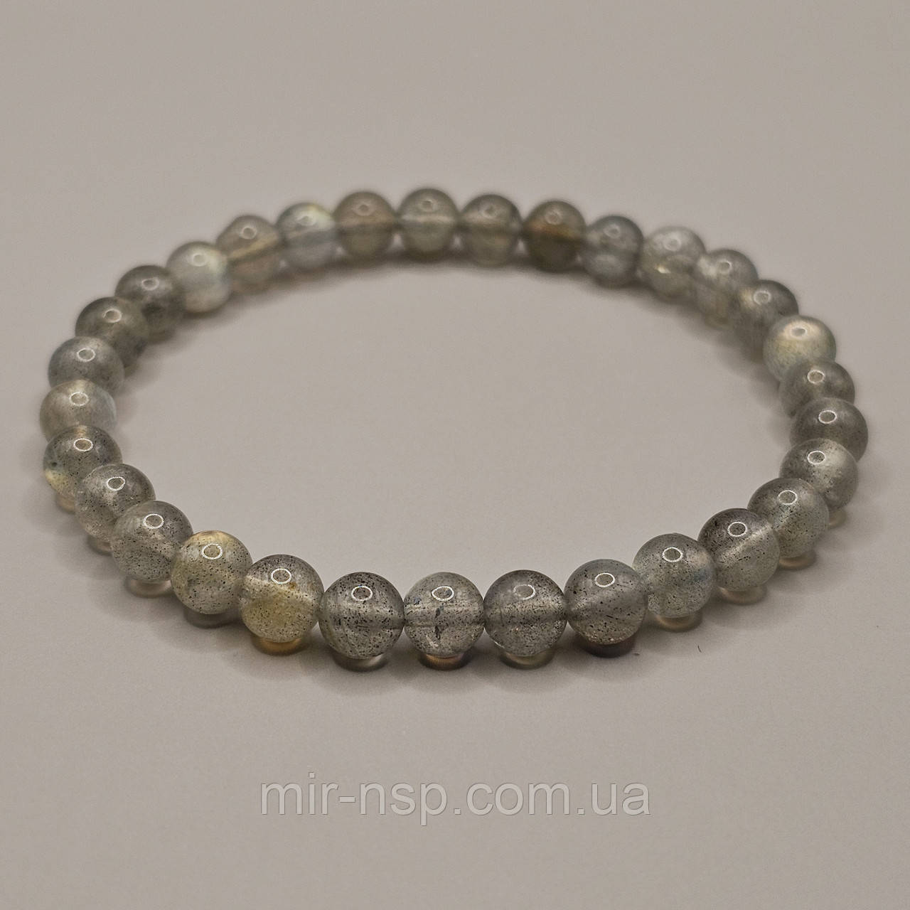 Браслет 100% натуральний Лабрадор 6 мм, фото 1