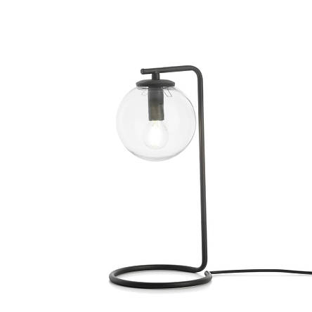 Настільна лампа металева чорна на 1 лампу Е14 17х36 см, фото 2